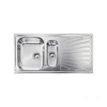 Lavello cometa 100x50 2 vasche sinistre+ gocciolatoio acciaio inox