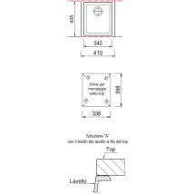 Lavello Composito Cucina Plados On4110st Una Vasca Sottotop - Ug58 Bianco Latte