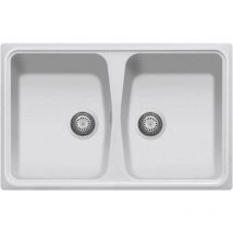Lavello composito cucina Plados SP0792 due vasche - UG90 Bianco Opale