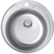 Deante - Lavello cucina Ø48 cm in acciaio inox con foro per rubinetteria twist ZHC3813 Acciaio