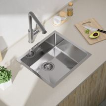 Lavelli una vasca Lavello da Cucina una Vasca Lavelli sottotop Lavelli una vasca 50 44 cm - Acciaio inossidabile spazzolato 304 - Cecipa
