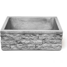 Lavello da giardino 'meseta xl' grigio, 70x35x16 cm KAM