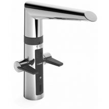 Hansa - Fit - Miscelatore elettronico Hybrid per lavello, nero/cromato 65232213