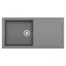 Elleci - Lavello Incasso 1 vasca 100x50 Easy 480 Metaltek Grigio Titanium LMY48073