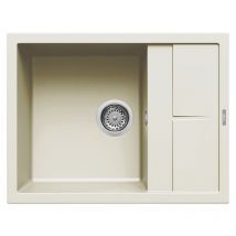 Elleci - Lavello Incasso 1 vasca 65x50 Unico 125 Granitek Bianco Antico LGU12562