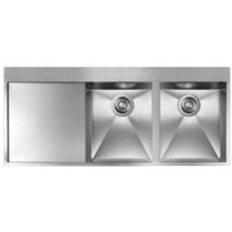 CM - Lavello filoquadra mix 116X50 2 vasche destre+ gocciolatoio acciaio inox