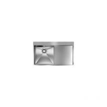 Lavello filoquadra mix 86X50 1 vasca destra+ gocciolatoio acciaio inox