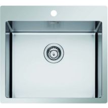 Lavello Icros 55x51, 1 Vasca Con Foro Per Miscelatore, Acciaio Inox Aisi 304-18/10 Made In Italy