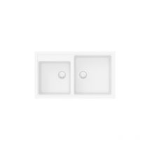 Apell - Lavello sintetico da incasso 2 vasche cm 86 bianco