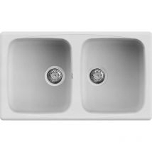 Elleci - Lavello master 450 86x50 2 vasche bianco 68
