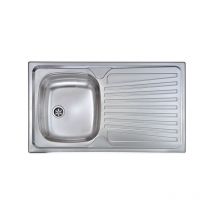 CM - Lavello mondial 86x50 1 vasca destra+ gocciolatoio acciaio inox