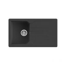 Lavello Quareco incasso 1 vasca con gocciolatoio 86x50 Prime 861 Granito Nero QLP861NE