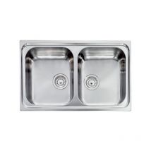 Lavello zenith 210 79x50 2 vasche acciaio inox
