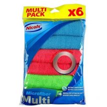 Lavettes muti-usages microfibres Nicols Paquet de 3 couleurs assorties
