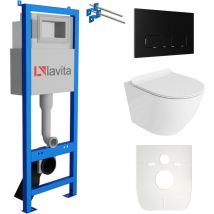 Lavita - Wc Set Mit Vorwandelement, Wand-wc Und Spülknopf