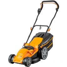 MEB1840M Tondeuse électrique Gazon 1800W 40cm, 6 Hauteurs Réglable 20-70mm, 42L Bac de Ramassage 2 Ans de Garantie - Lawnmaster
