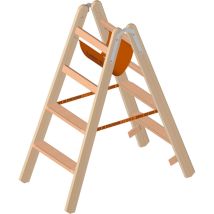 Layher Le Holz - Stufen - Stehleiter 2X4