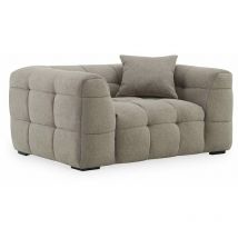 Layna - Fauteuil en tissu taupe