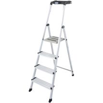 Krause - Escabeau En Alu, Avec Système Multigrip, 4 Marches