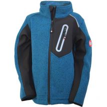 SKARA Strickjacke petrol/Schwarz meliert Größe XXXL