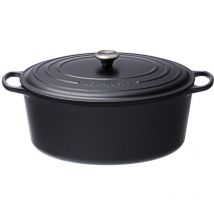 Le Creuset - Cocotte Signature en Fonte Émaillée avec Couvercle, 40 cm, Ovale, 13,9 l, 10,025 kg, Noir Mat, 21178400000430