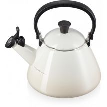 LE CREUSET Le Creuset Bouilloire Kone Pour Cuisinière avec Sifflement, Acier Émaillé, 1,6 L, Meringue, 40101027160000