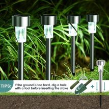 Le jardin extérieur de lumières solaires a mené le paquet léger de paysage/voie allume l'acier inoxydable-12