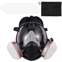 Decdeal - Le Masque À Gaz De Protection Sphérique Tout Compris Est Livré Avec 2 Boîtes À Filtres N°3 + 12 Cotons Filtrants + 2 Presse-étoupes