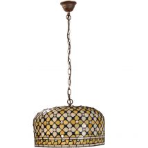 Fijalo - Lampe à suspension Tiffany Series Queen D-45cm avec chaîne