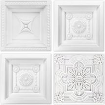 Le stock restant Dalles de plafond en pu - décor de plaque de stuc Hexim 60x60cm sélection: FH5085