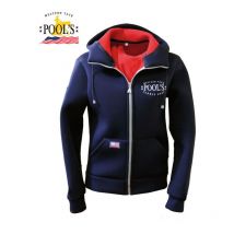 XS, Bleu marine: Le sweatshirt thermique à manches longues de Michigan Pool avec capuche et fermeture éclair
