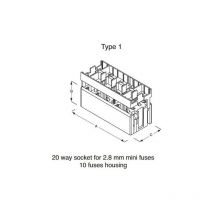 Lear - 518169008 Réceptacle 20 mini Fusibles - Jaune