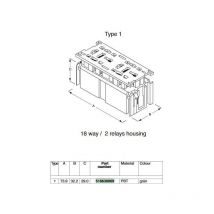 518630009 Receptáculo de relé y fusible - 18 canales (2 relés) - Lear