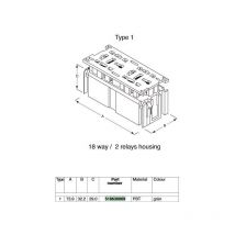 Lear - 518630009 Relay and Fuse Receptacle - 18 channels (2 relays)