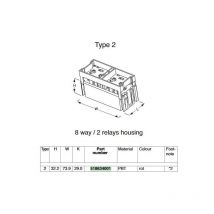 Lear - 518634001 Relay and Fuse Receptacle - 8 Way (2 Relays) - Red