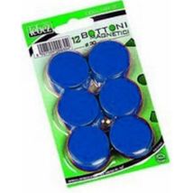 Lebez Mr-30-bl Magneti Per Bacheca 30mm Blu - Set 12 Pezzi Per Ufficio
