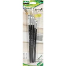Lebez Set Aus 5 Spachtelpinseln Aus Reinem Borsten Mit Holzgriff In Den Größen 2, 4, 6, 8, 10