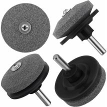 Royaluxe -4 Pièce Tondeuse À Gazon Affûteur De Lame Pour Le Pouvoir Perceuse À Main Percer Outil De Jardin - Noir