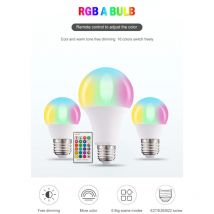 Ampoule led E14 led Ampoules de couleur, équivalente 70W, Edison Changement de Couleur Ampoule RGB+Blanc Dimmable - 16 Choix de Couleur - 10W E27
