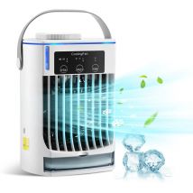 Bromol - Climatiseur Portable, Climatiseur Mobile Silencieux 800 ml, Refroidisseur d'air 4 en 1, Oscillant à 120°, 3 Vitesses de Ventilateur, 2 Modes