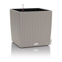 Lechuza - Pot de fleur Cube Cottage 50 - kit complet, brun sable