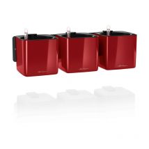 Lechuza - Vaso da interno cube Glossy Green Wall Home 14 cm - Rosso Scarlatto Lucido - Rosso Scarlatto Lucido
