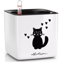 Lechuza - Cube Glossy 14 13510 Bac à plantes blanc