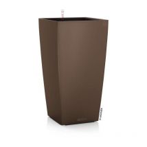 Lechuza - Pot de fleur Cubico Color 40 - kit complet, muscade