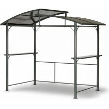 Profi-Grillpavillon xxl mit Polycarbonat-Dach, 275 x 165 x 233 cm (l x b x h) - Leco