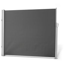 Ausziehbare Seitenmarkise, Aluminium-Stahlrohr-Mix, anthrazit, 160 x 300 cm (h x l) - Leco
