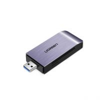 Ugreen - Lecteur de carte mémoire SD/micro sd/cf/ms, prise usb 3.0 - gris