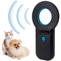 Lecteur de Puces pour Animaux,Detecteur de Puce, Lecteur de Puce pour RFID Scanner 134,2KHz/125KHz Portable Puce avec Affichage OLED pour Lecteurs