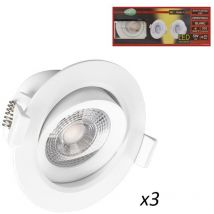 Spot led smd Orientable 5W 3000°K pack de 3