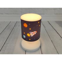 Niermann - led Akku Tischleuchte mit Weltall Motiven per usb aufladbar, Höhe 20cm